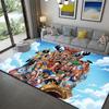 One Piece Vibrant Color Print Rug Soft Non-Slip Floor Mat for Home Decor