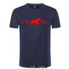 Funny Heartbeat English Bull Terrier Dog T Shirt Men Custom Pattern Cotton Short Sleeve Man Joke Present Tshirt Christmas