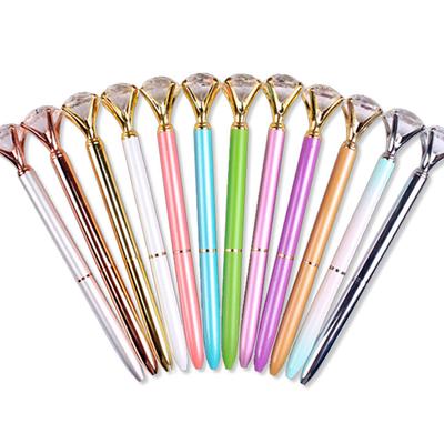 1pcs Upscale Diamond Metal Ballpoint Pens Business Office Gift Pen Creative School Supplies Stationery For Kids Writing Pens