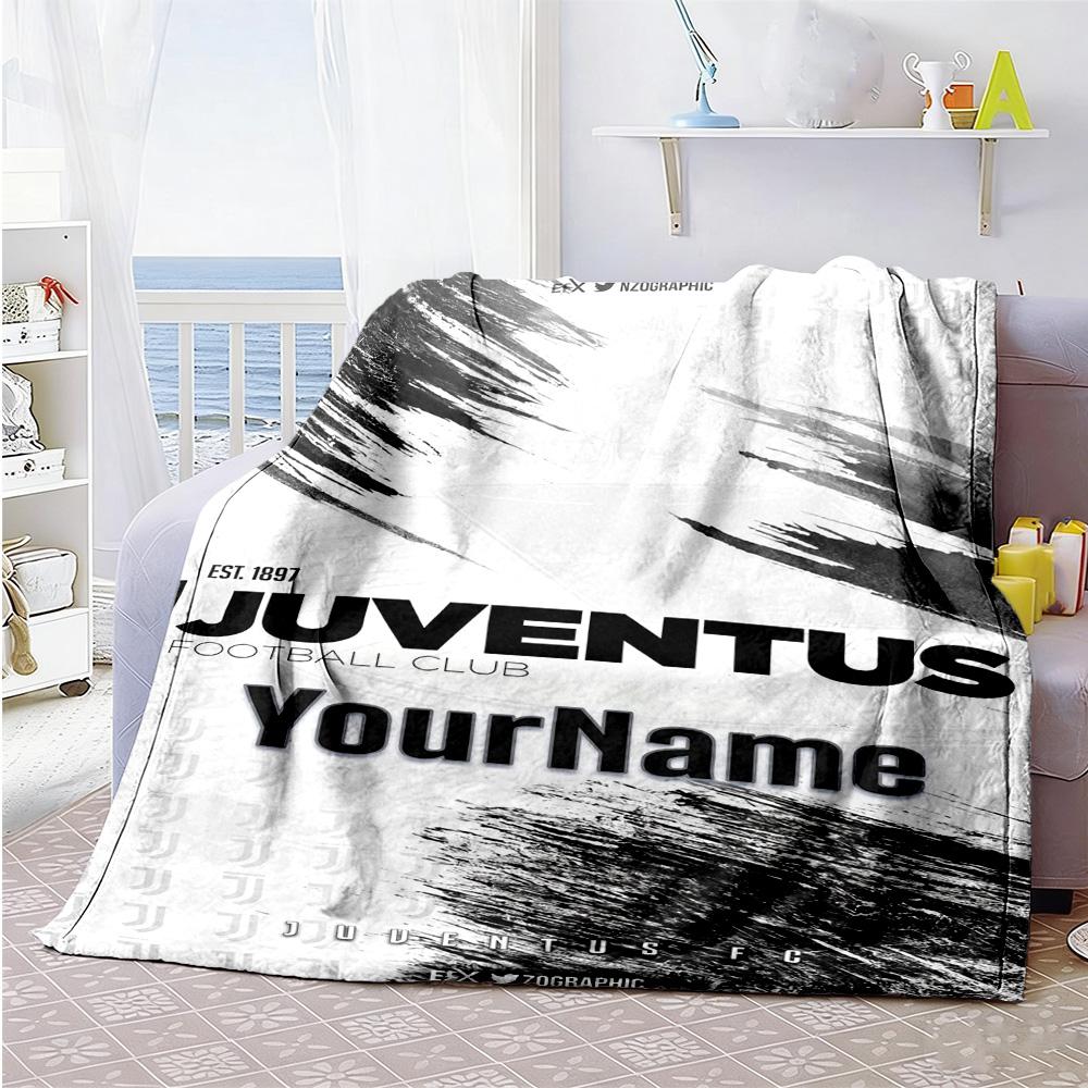 Juventus Personalized Name Blanket Lightweight Customizable Blanket Durable Comfort Perfect for Chair Livingroom Bed Office Four Seasons Universal