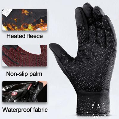 Winter Warme und Winddichte Handschuhe Herren- und Damen-Touchscreen Wasserdichte Fahrradsporthandschuhe Rutschfest Outdoor Skihandschuhe