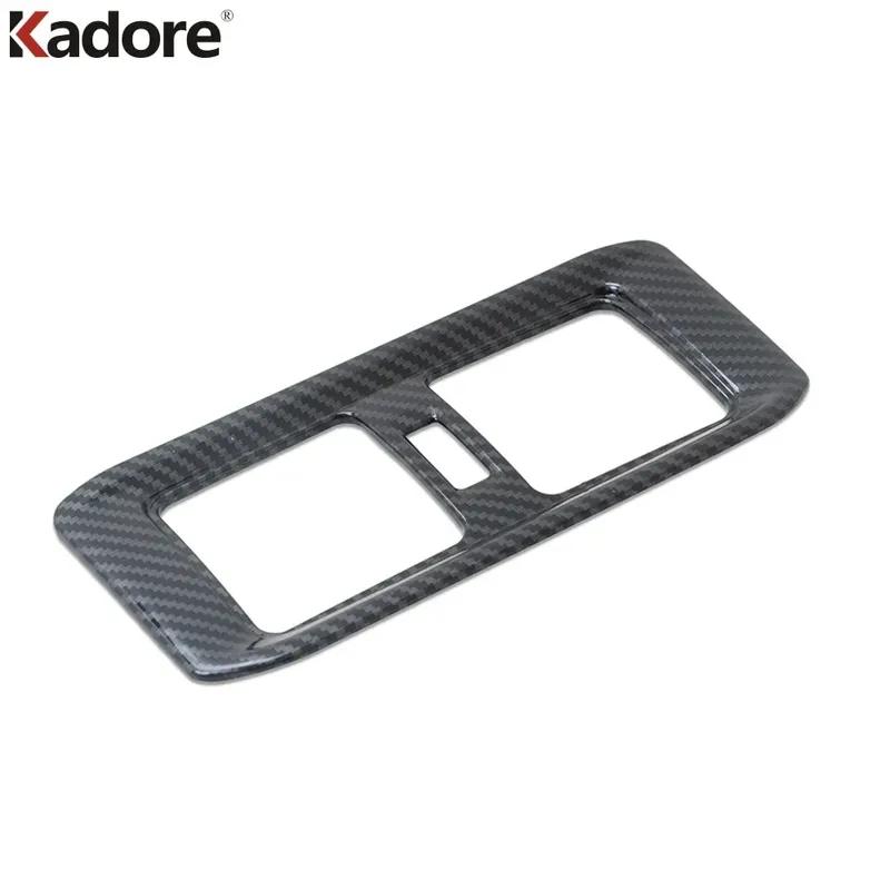 For Toyota RAV4 RAV 4 - 2024 Wood Grain Car Armrest Box Rear Air Condition Vent Outlet Cover Trim Interior Accessories