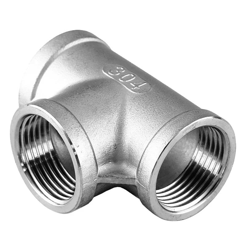 1/4" 3/8" 1/2" 3/4" 1" 1-1/4" 1-1/2" 2" Tee a T BSP Maschio Femmina Divisore a 3 Vie Raccordo Tubo in Acciaio Inossidabile 304 Connettore Acqua Gas