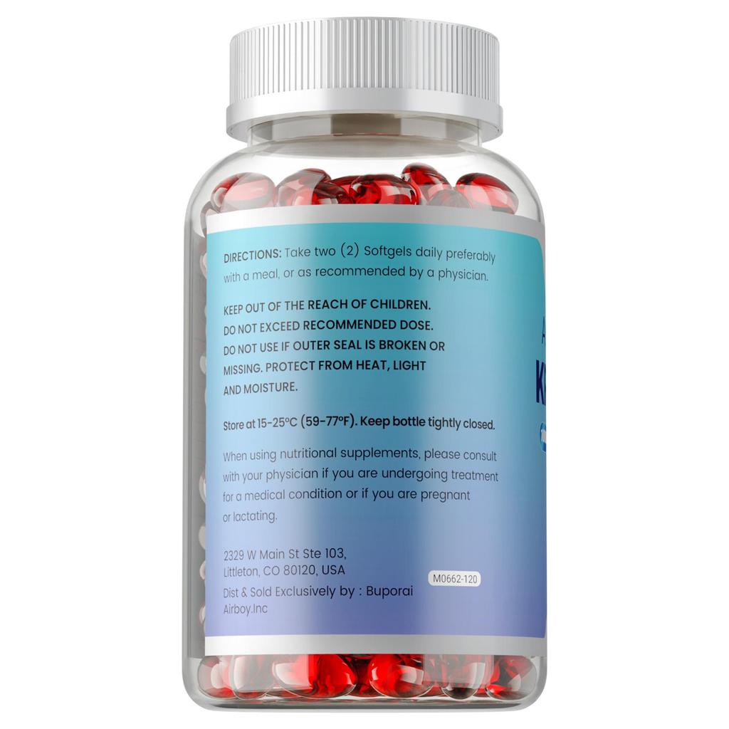 Antarktische Krillöl-Kapseln, reich an Omega-3, DHA, EPA, hohe Reinheit 1000 mg, Phospholipiden und Astaxanthin, für die Gelenkgesundheit, für Erwachsene geeignet.
