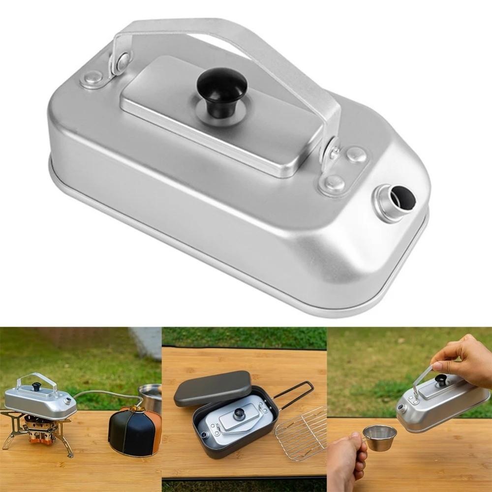 Aluminum Zinc Zinc Alloy Camping Tea Kettle Handheld Tea Cooker Portable Camping Boiling Water Pot  Tableware