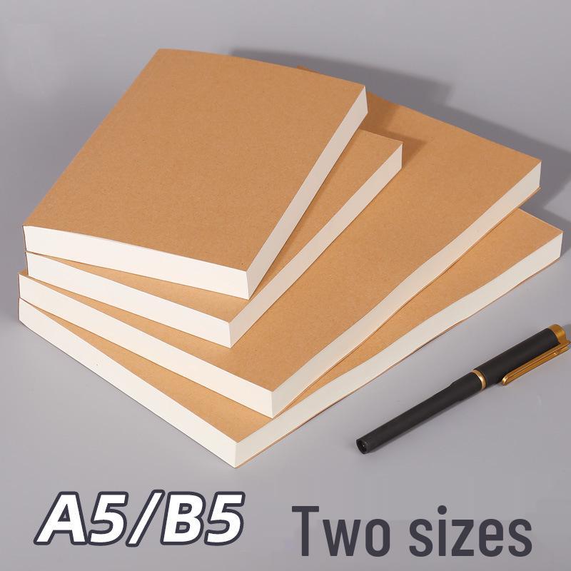 Thickened Student Retro Notepad: Large Blank Drawing & Diary Book