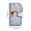 Vintage Style Long Wallet with Sunset Pattern Multi Card Slot Portable Fashion Purse for Daily Use