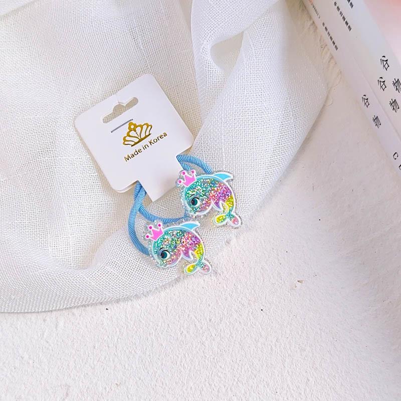 

2PCS Rainbow Gradient Sequins Princess Headwear Kids Elastic Hair Bands Children Hair Ties Cute Girls Accessories Baby Headdress