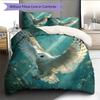 Spreading Wings Owl  Pattern Bedding Quilt Set Quilt Cover Pillowcase Home Decoration  Gift (1 * Duvet Cover + 2 * Pillowcase, Without Core)