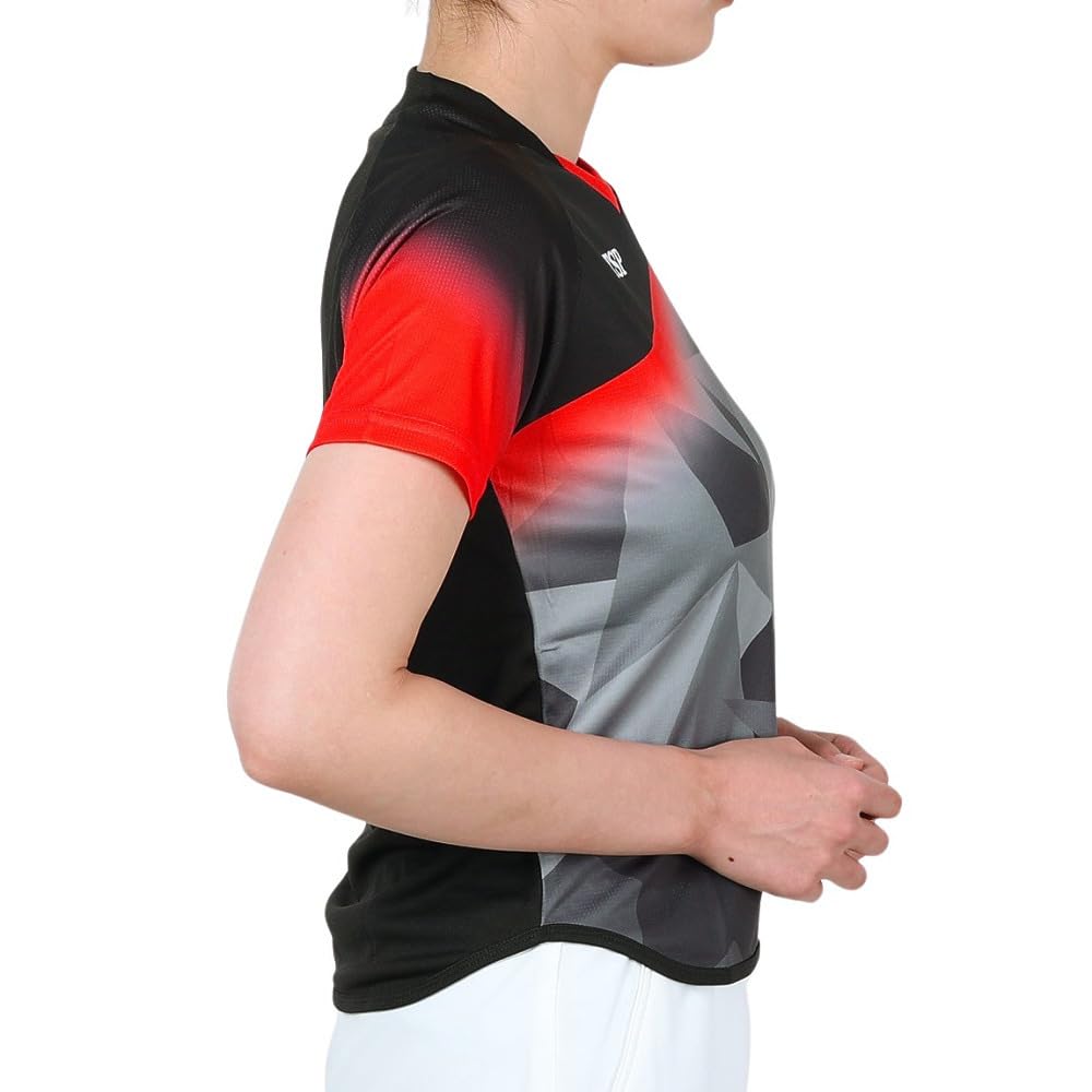 TSP Table Tennis Game Aster Official Match Size 032417 Women's Shirt, Ladies' Shirt, Approved, Black, S,