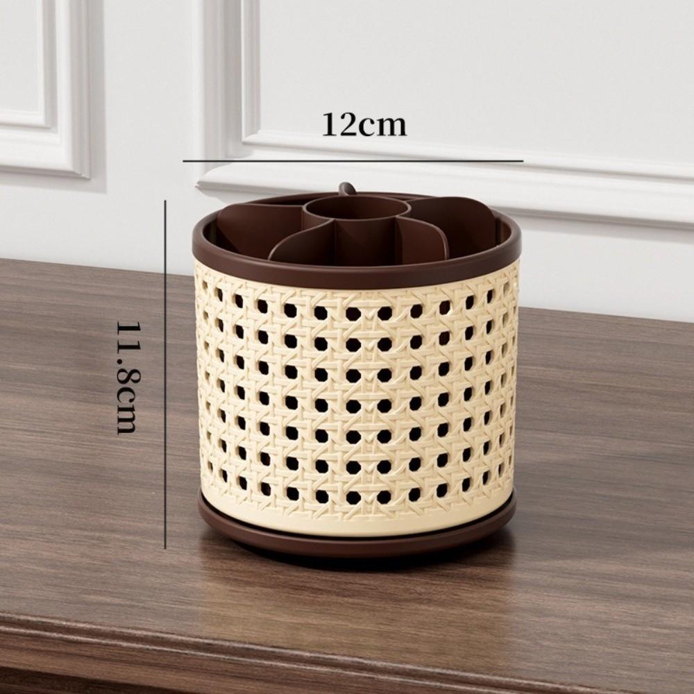 Durable Large Capacity Cosmetics Storage Rack Versatile Multiple Compartments Lipstick Organizer Rotating Pencil Box for Women