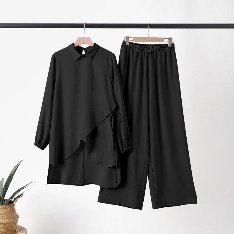 Autumn 2025 European & American Women's Loose Casual Muslim Fashion Two-Piece Set