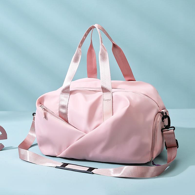 Women's Fitness Sports Bag with Shoe Compartment, Dry/Wet Separation, and Macaron Color for Yoga, Swimming, and Training