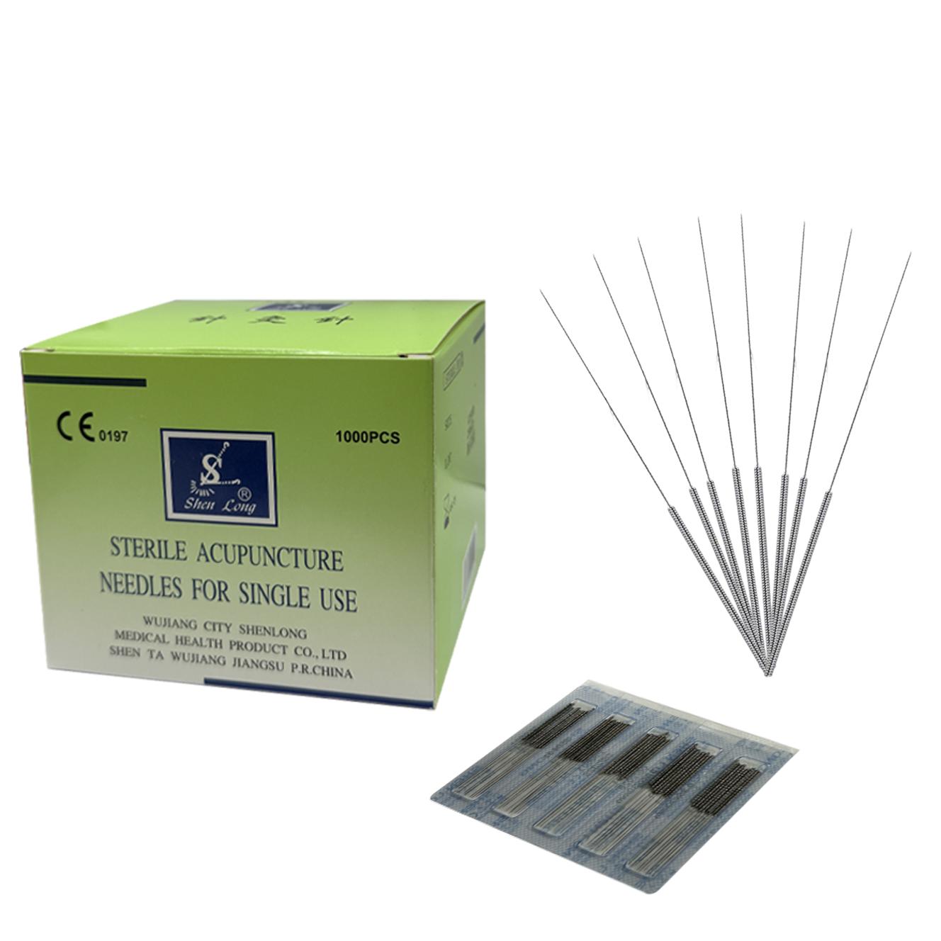 

Иглы для акупунктуры Shenlong с ручкой из нержавеющей стали без петли, 1000 шт./коробка Стерильные сухие иглы