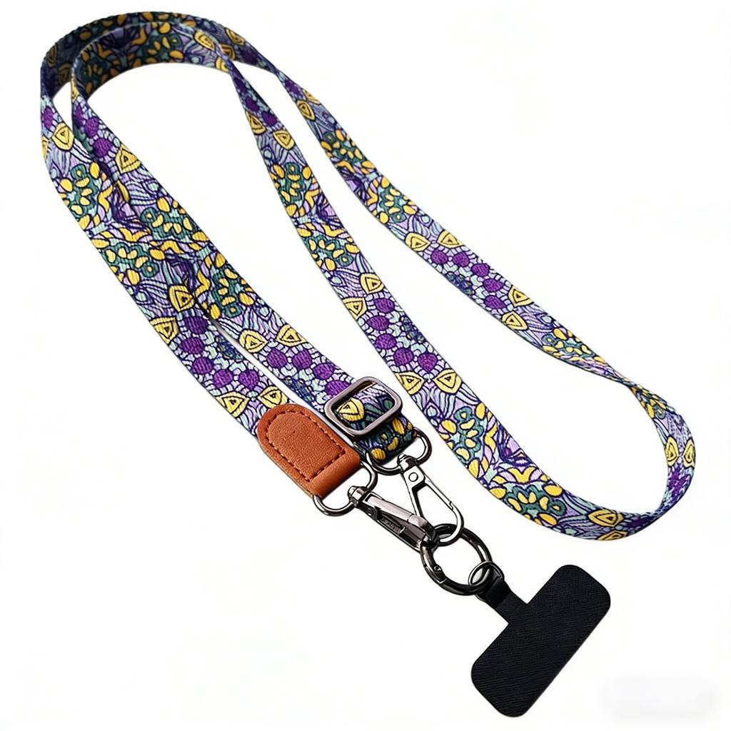 Laccetto per Cellulare Vintage Bohemien con Cinturino Regolabile al Collo Anti-Perdita con Clip Universale per Custodia iPhone