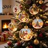 Decorative Garland Accents Glowing Clear Christmas Ball Ornament, Light Up Story Decoration with Warm LED Luminous Holiday Decorations Light,