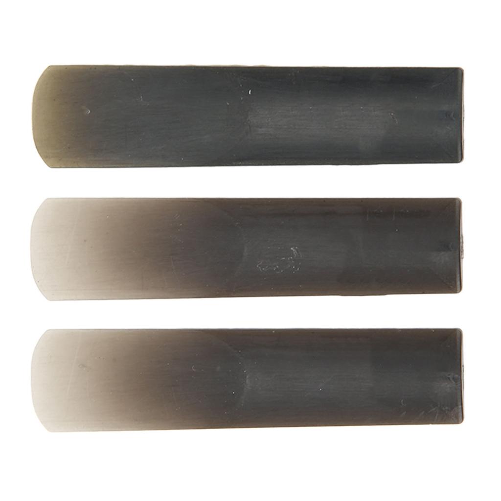 3Pcs Soprano Saxophone Reed Resin Sax Reeds Instrument Accessory Set Kit for Replacement Black