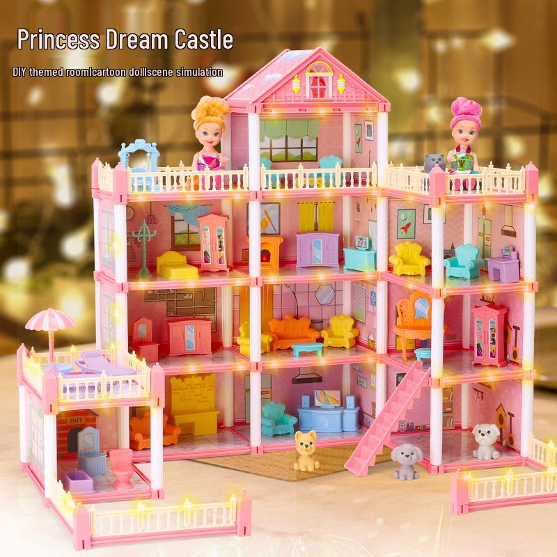 Princess Dream Castle Dollhouse DIY Set for Kids - Perfect Role-Playing Gift for Girls