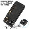 For iPhone 16 Plus Case RFID Blocking Ring Kickstand Retro Leather+TPU Anti-Fall Phone Cover