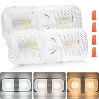2Pcs 120LED 12-24V Car Interior Light Dome Roof Ceiling Reading Light Cabin Lights For Van Truck RV Boat Camper Car Interior Lig