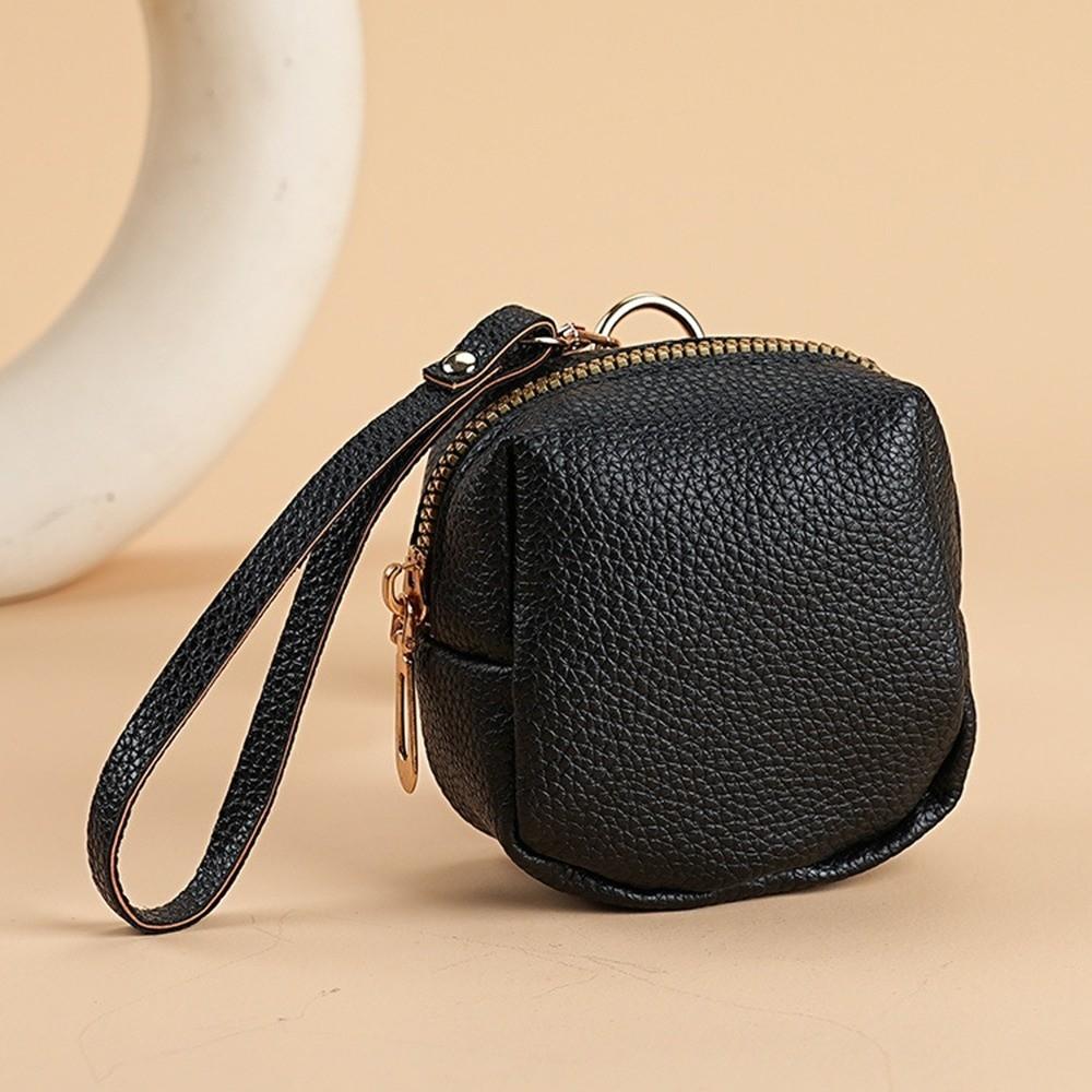 Pochette pour clés de voiture en cuir souple, porte-clés élégant, petite bourse unisexe