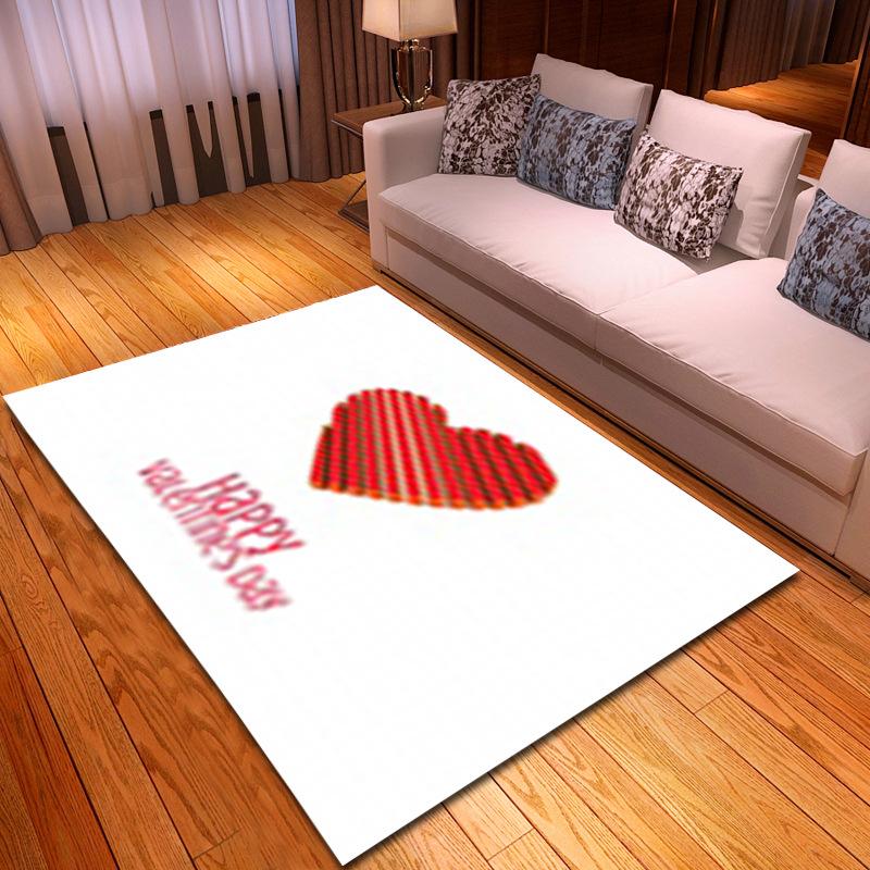 Heart-Shaped Valentine'S Day Series Living Room Foyer Kitchen Floor Mat Pattern Support