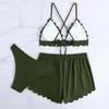 Women's Color Bikini  Swimsuit Swimsuit Three Piece Set