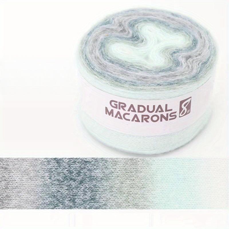 6pcs Gradient Yarn Chunky Polyester Knitting Bundle for Gloves & Hats - Multicolor Ombre, 600g DIY Yarn