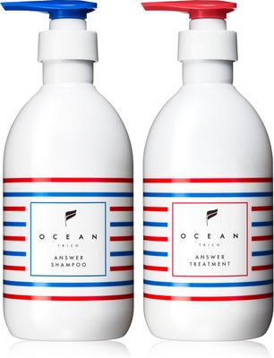 OCEAN TRICO Answer Shampoo and Treatment 400mL Naturally Spreading Happy Scent Set, Each,