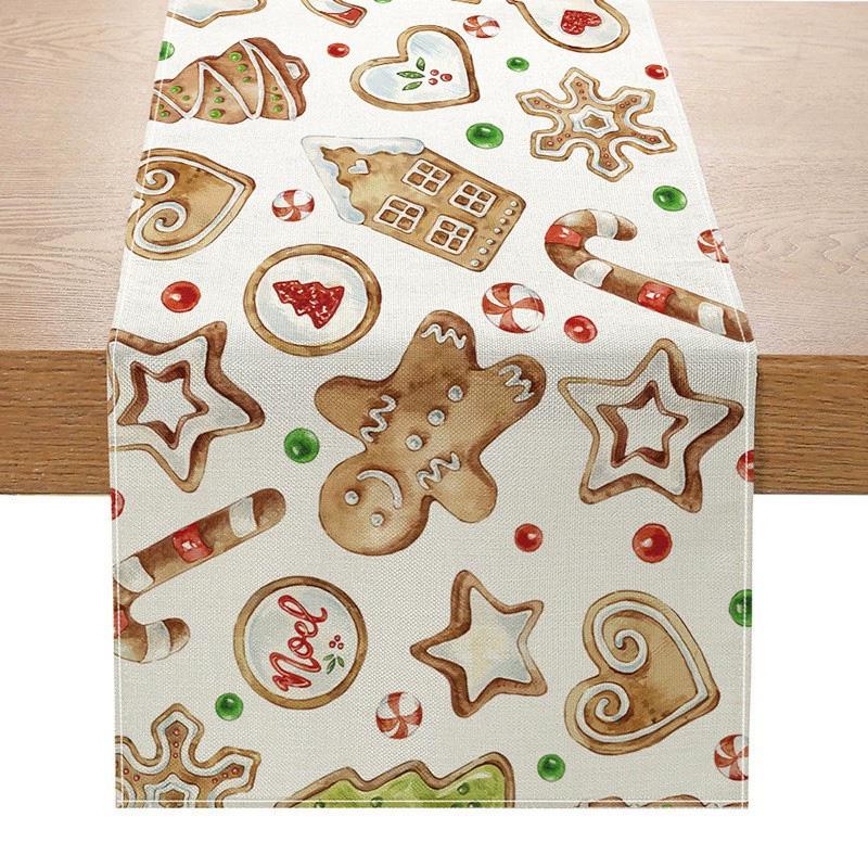 1PC Table Cover New Year 2026 Snowman 33*183cm Table Decor Merry Christmas Decoration Christmas Xmas Tree Table Runner
