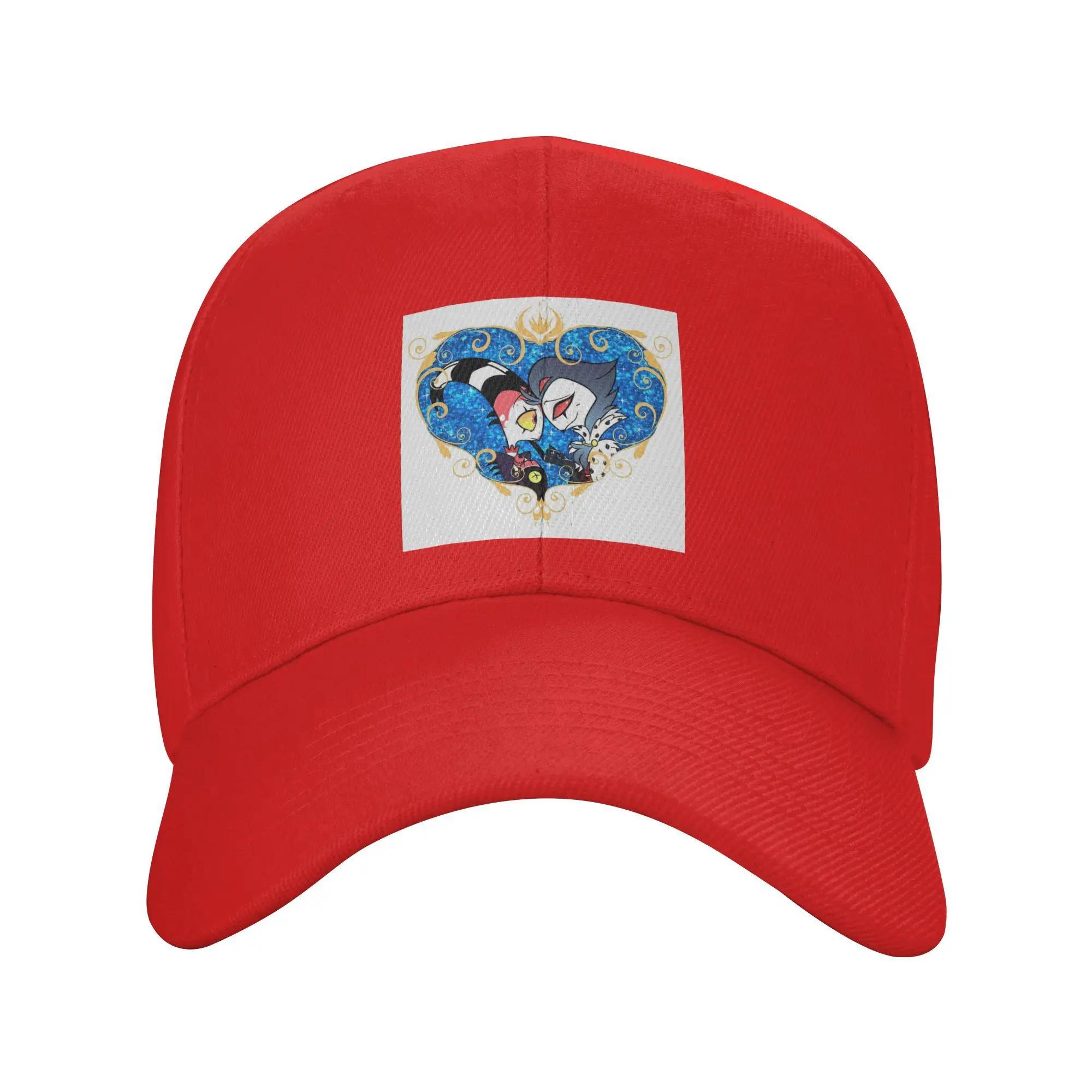 Unisex Baseball Hats Helluva Boss Stolas and Blitzo Heart Frame Outdoor Streetwear Summer Sports Baseball Caps Casquette Hats One Size