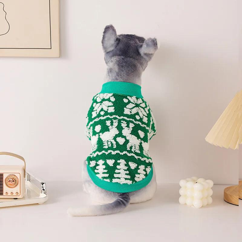 Christmas Knitted Sweater Pet Autumn/Winter Dog Clothing Warm Cat Universal Clothing Two Leg Clothing Pet Supplies