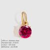 eManco DIY Jewelry Accessories: Stainless Steel Round Cubic Zirconia Pendant Necklace