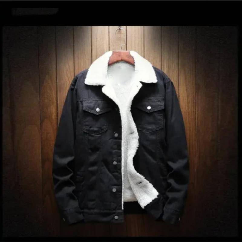 

Мужские зимние джинсовые куртки верхняя одежда теплые джинсовые пальто новые мужские больших размеров шерстяная подкладка более толстые зимние джинсовые куртки M