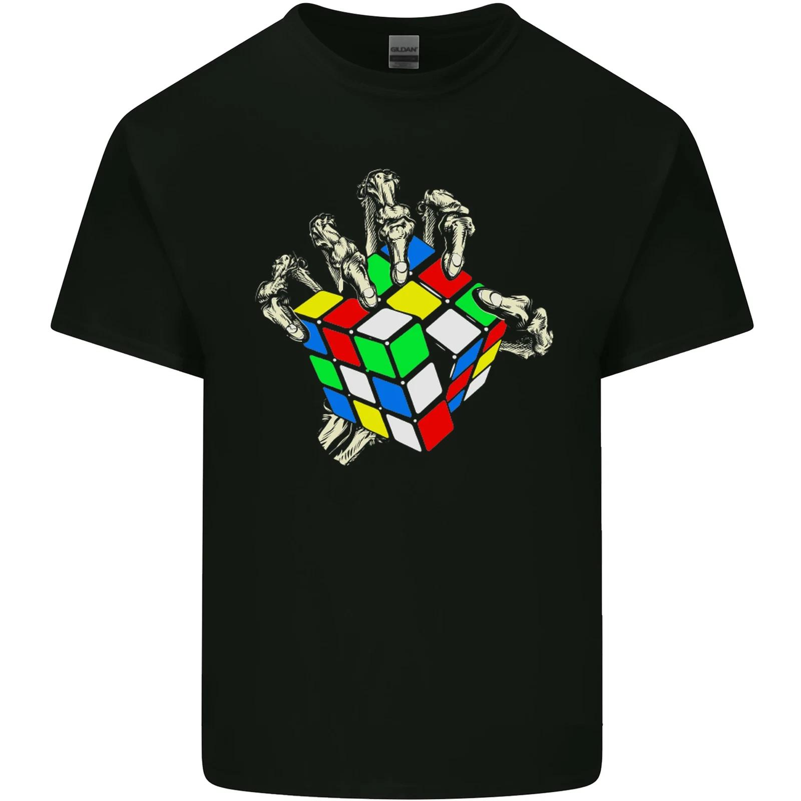 Skeleton Hand With a Retro Puzzle 80s Kids T-Shirt Childrens M
