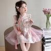 Summer Thin New Chinese Baby Girl Princess Dress Mesh Floral Dress