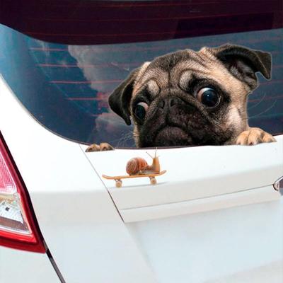 Personalized and Creative Dog Animal Car Stickers Cute Dog and Snails Funny Car Stickers Suitable for Car Body and Rear