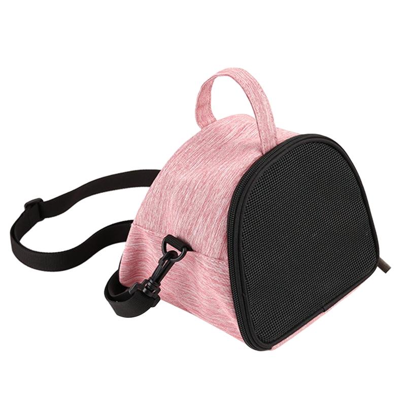 Small Pet for Carrier with Adjustable Strap Portable Handle Breathable Carrying Bag Pouch Cage for Finch Conure Parakeet M розовый