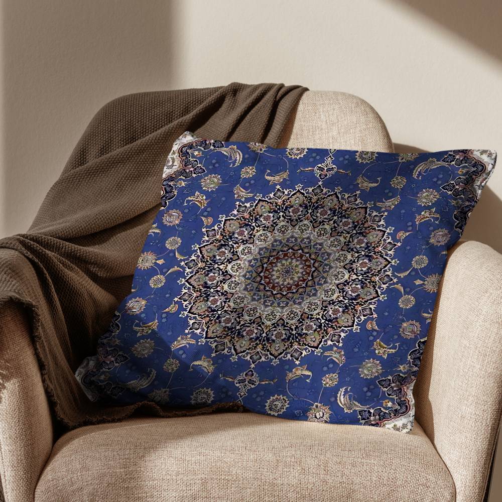 Persian Rug Iranian Carpet Pillow Case Square DoubleSided Printing Short Plush Sofa Cushion Cover Bedroom Bedside Pillow