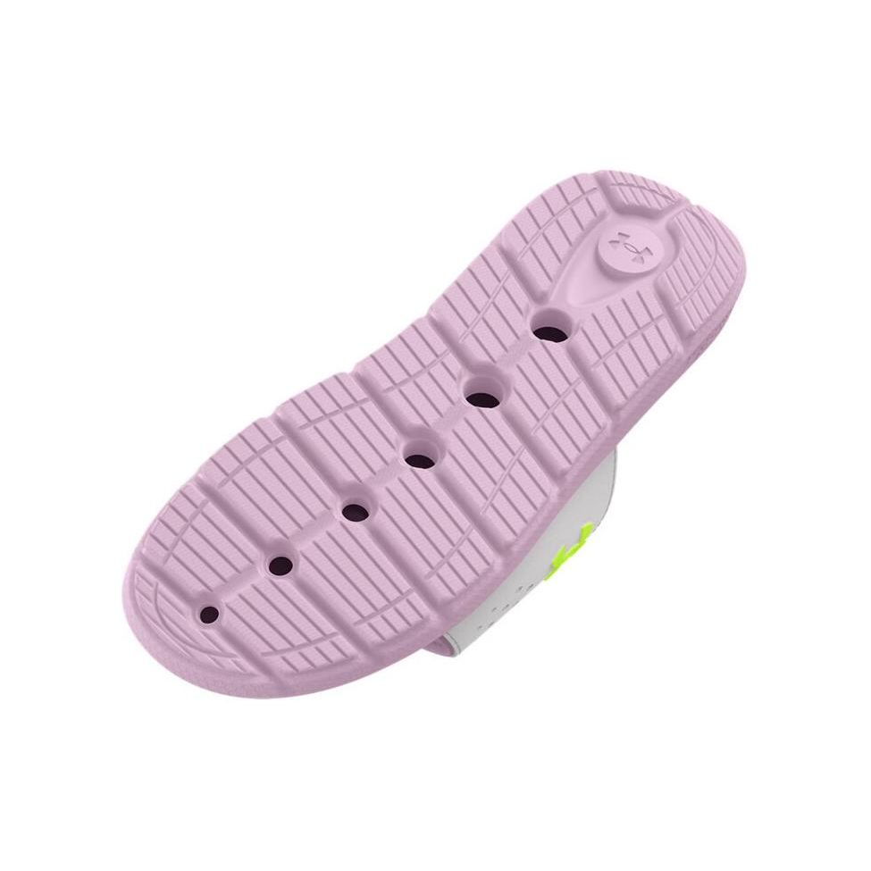 Under Armour Ignite Pro Slide Distant Grey Purple Ace Women Sneakers High-Vis-Yellow 3026027-102