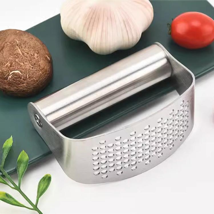 Stainless Steel Curved Garlic Press Kitchen Garlic Crusher