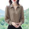 Spring Ladies Fashion Casual Business Long Sleeve Striped Shirt
