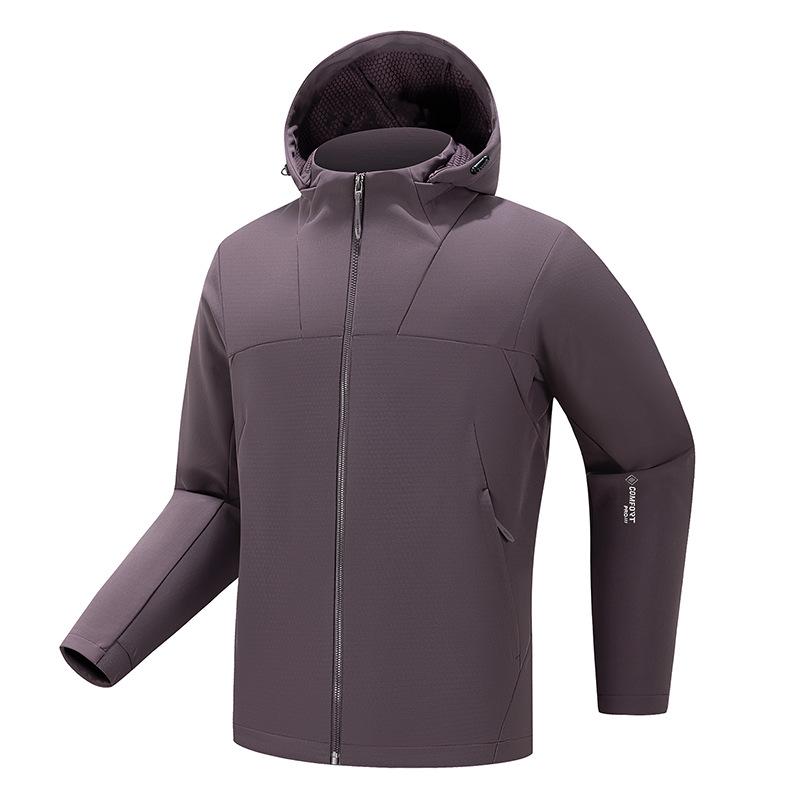 Unisex Autumn/Winter Softshell Windbreaker: Breathable, Loose-Fit, Color Block Hooded Jacket