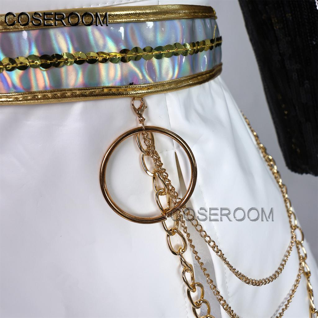 Kids Children HUNTR X KPOP Demon Hunters Zoey Cosplay Costume Black Stage Halloween Comic Con Anime Wig Role Play