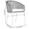 Garden Dining Set 7 pcs Black Powder Coated Steel