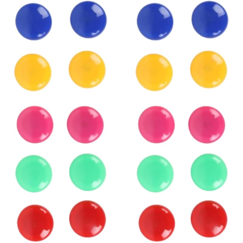 Yajnas Pack Of 20 Colorful Opaque Magnet For Magnetic White-Boards - Sticky Stick Notes, Photos, Charts Notice Board/Pla