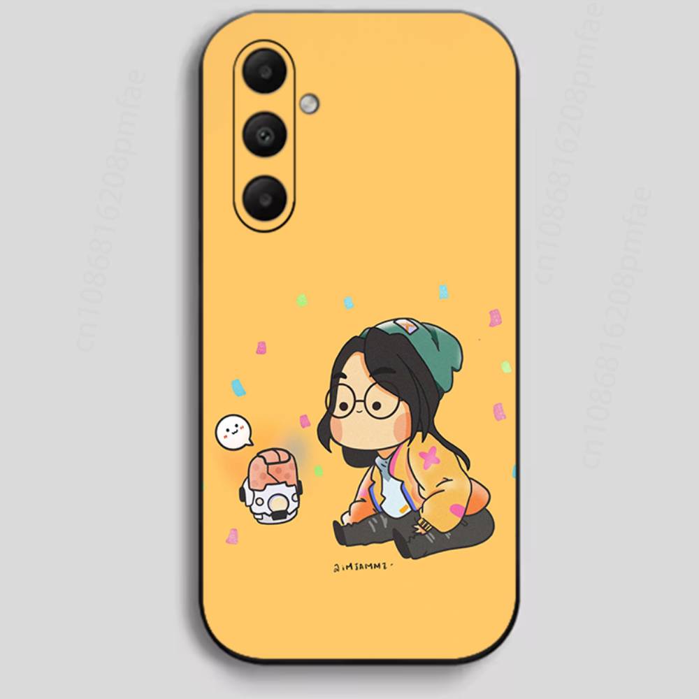 

cartoon valorant Phone Case For Samsung Galaxy A13,21s,22,31,32,40,52,71,A91 Soft Black Shell 15 Samsung A42 5G