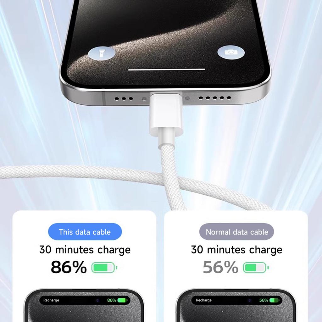 Hochwertiges geflochtenes Nylon-Schnelllade-PD-Kabel für iPhone 13 14 Pro Max 11 12 mini X XR XS Max 7 8 Plus Schnellladung