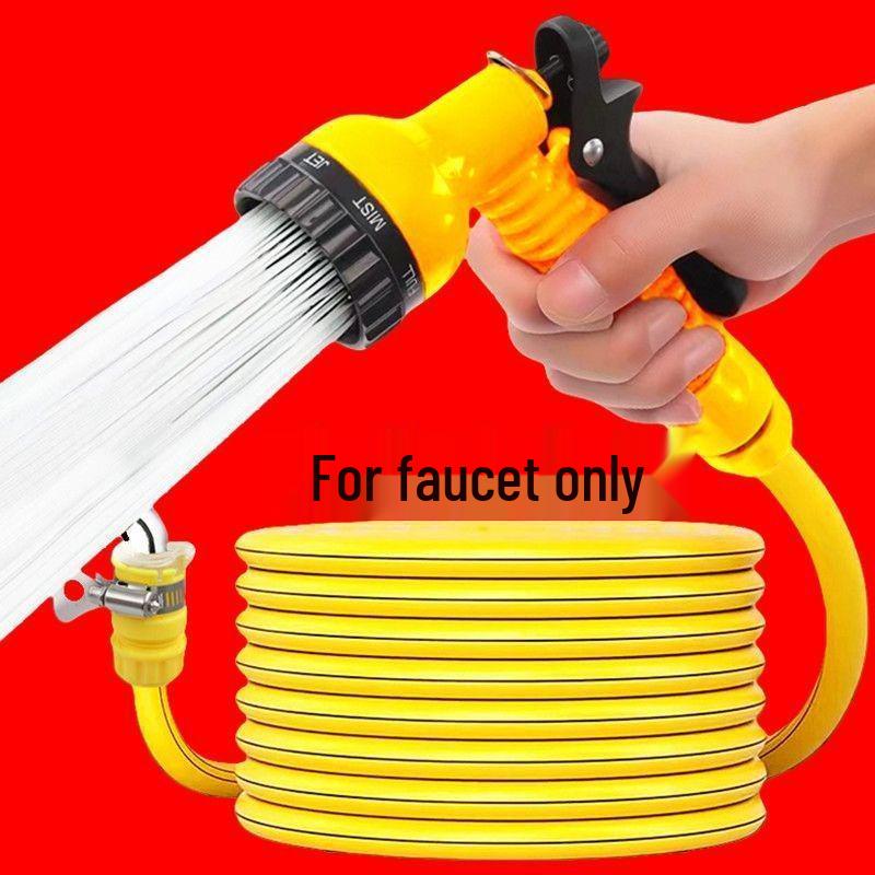 High-Pressure Soft Water Hose for Gardening, Car Washing, and Household Use - Flexible, Gardening, Explosion-Proof, 4-Point Thin Tube