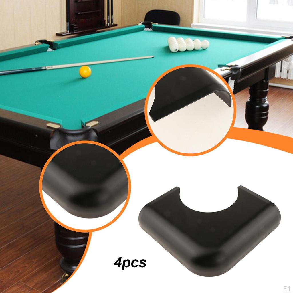 4 Pieces Pool Table Corners Billiard Corner Easy Installation Protector Sturdy Metal Bumpers